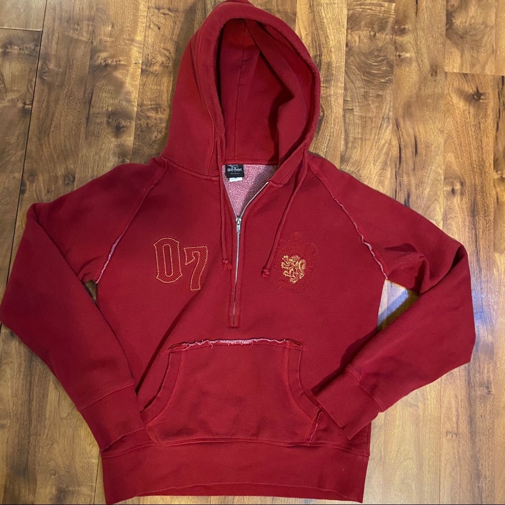Warner Bros. Red Hoodie with Embroidered Details